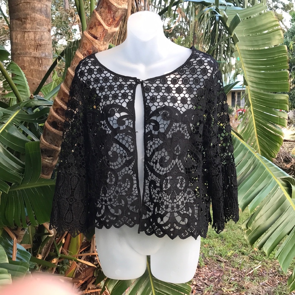 Lace crochet jacket